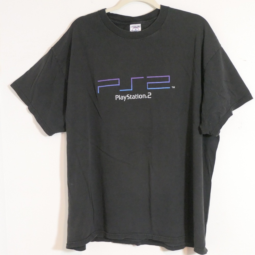 Vtge Delta Pro Weight PlayStation 2 Mens T-Shirt 2XL Black PS2 Gaming Streetwear